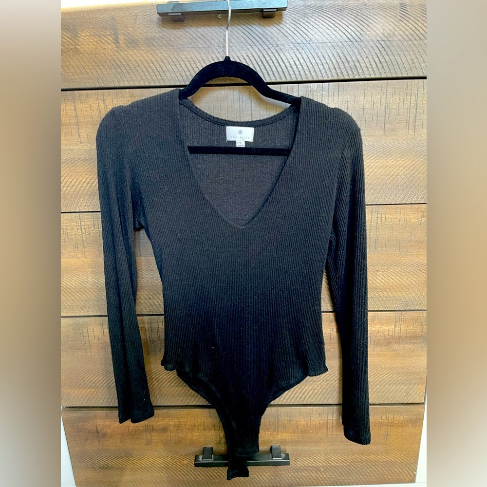 Black Longsleeve Body Suit